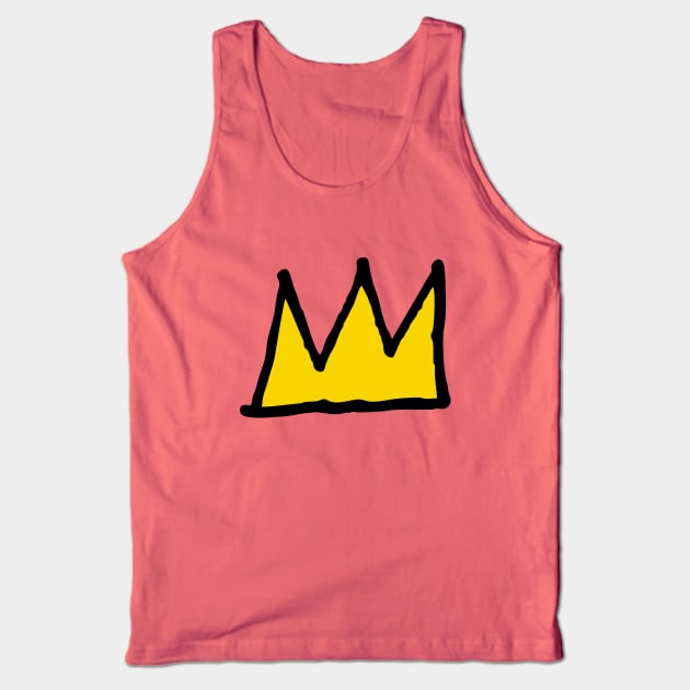 Basquiat Crown - King Crown Tank Top by Gio's art